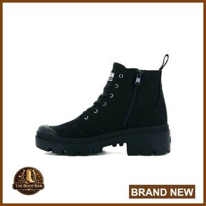 Chunky Ankle Boots Vegan Lace Up Combat Style Elevated Sole Y2K Retro